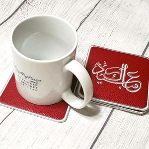 Embroided Eid Mubarak Teac Coasters